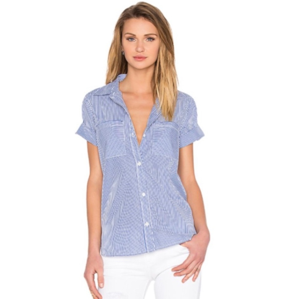 Current Elliott Perfect Shirt Kennedy Stripe 1/S